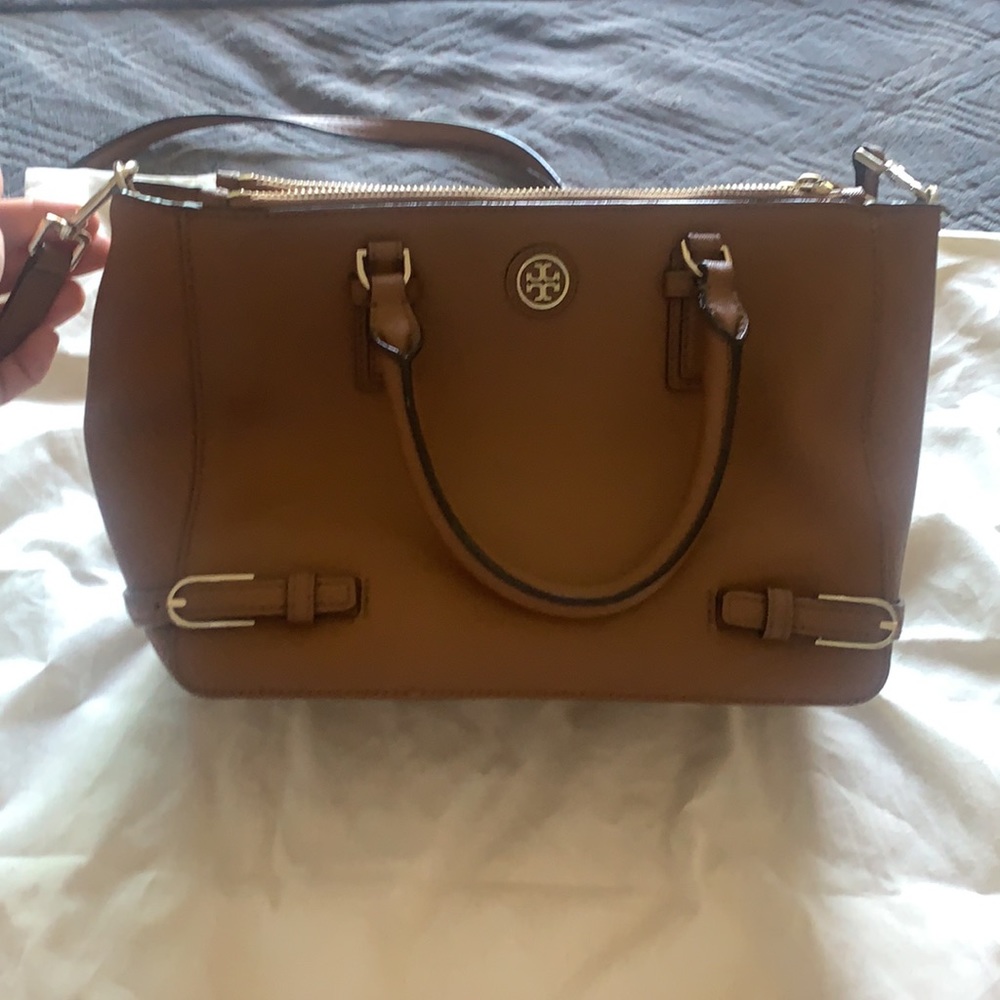 Tory Burch Robinson Multi Tote Top Handle Saffiano Leather Bag